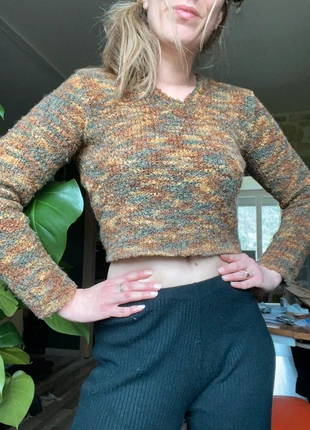 Crop pull en maille chenille vintage années 90, merk: Vintage Dressing, staat: Heel goed, maat: S / 36 / 8, € 15,00, € 16,45 inclusief Kopersbescherming Pro