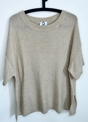 Pull beige à sequins Voyage by Marina Rinaldi, marke: Marina Rinaldi, zustand: Sehr gut, größe: Einheitsgröße, 35,00 €, 37,45 € beinhaltet Vinted-Käuferschutz Pro