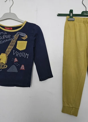 Pyjama mi-saison 2 pièces garçon - Taille 4 ans - Tissaia - Marine et moutarde, marque: Tissaia, état: Très bon état, taille: 4 ans / 104 cm, 8,00 €, 9,10 € Protection acheteurs incluse