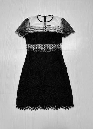 Robe mi longue Sandro en dentelle noir et blanc | Taille S, marke: Sandro, zustand: Sehr gut, größe: S / 36 / 8, 30,00 €, 32,20 € inklusive Vinted-Käuferschutz
