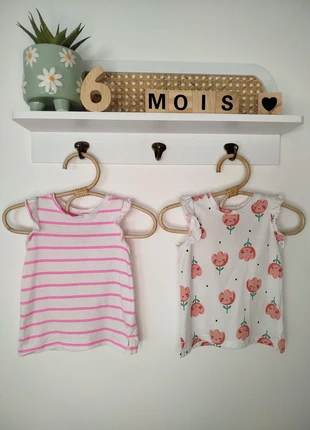Lot 2 tee shirts 6 mois, marque: TEX, état: Très bon état, taille: 3-6 mois / 62 cm, 4,00 €, 4,90 € Protection acheteurs (Pro) incluse