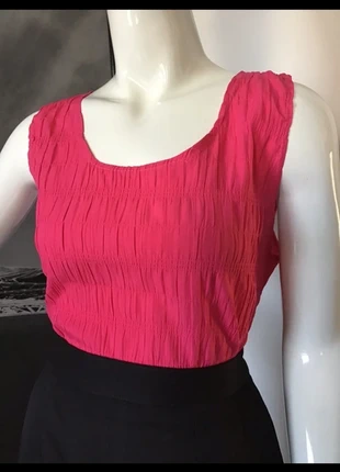 Top débardeur Rose fuchsia trame gaufrée, brand: boutique, condition: Very good, size: XL / 42 / 14, €6.00, €7.00 includes Buyer Protection