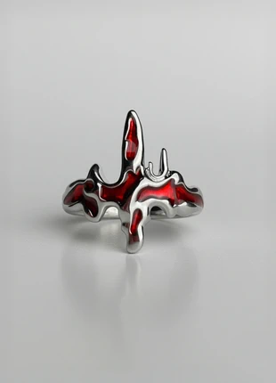 Bague Chrome Red Goth x Punk en acier inoxydable unisexe régable, marque: CHROME, état: Très bon état, taille: Ajustable, 9,00 €, 10,15 € Protection acheteurs incluse