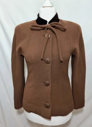 Veste femme vintage Angelita Barcelona laine col velours T.40, marke: Vintage, zustand: Sehr gut, größe: L / 40 / 12, 17,00 €, 18,55 € beinhaltet Vinted-Käuferschutz Pro