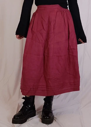 Robe jupe longue traditionnel autrichien austrian rose pink lin leinen gaisberger Salzburg, brand: Vintage Dressing, condizioni: Ottime, taglia: S / IT 40 / EU 36, €40.00, €42.70 include la Protezione acquisti