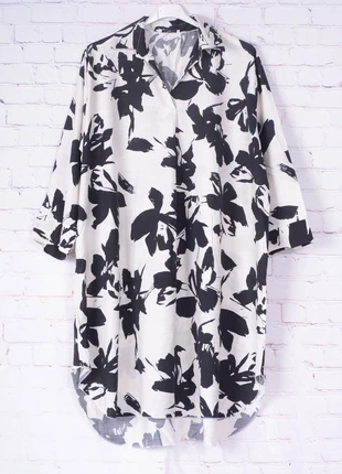 Lagenlook Cotton Dress Black Off White One size - 2155, brand: pure plus clothing, condition: New with tags, size: 5XL / 22, £18.00, £19.60 includes Buyer Protection Pro