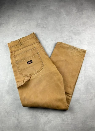 Pantalon dickies double knee workwear baggy marron vintage - Taille 34x32, marque: Dickies, état: Très bon état, taille: W34 | FR 44, 39,00 €, 41,65 € Protection acheteurs (Pro) incluse