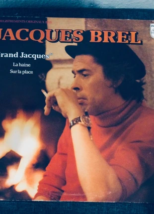 45 T Jacques Brel “Grand Jacques” La haine sur place, staat: Heel goed, € 1,00, € 1,75 inclusief Kopersbescherming