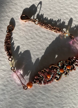 Boho Y2K bracelet - copper with pink and orange details, brand: Boho Style, condition: Good, £4.00, £4.90 includes Buyer Protection