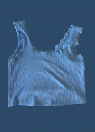 Blauer Croptop, marke: C&A, zustand: Neu, größe: M / 38 / 10, 4,00 €, 4,90 € inklusive Vinted-Käuferschutz