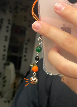 Charm de téléphone citrouille, brand: Handmade, condizioni: Nuovo con cartellino, €2.00, €2.80 include la Protezione acquisti