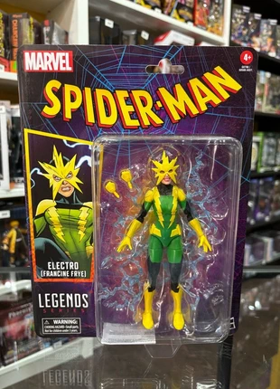Spider-Man Marvel Legends Retro Action Figure Electro (Francine Frye), marca: Hasbro, estado: Novo com etiquetas, tamanho: Tamanho único, €27.00, €29.05 inclui Proteção do Comprador Pro