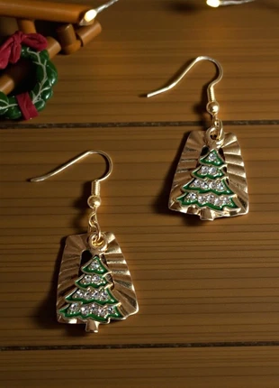 Boucles d'oreilles de Noël sapin dorées, marca: sans marque, estado: Nuevo con etiquetas, 3,00 €, 3,85 € Protección al comprador incluida