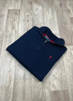 Pull half zip Ralph Lauren / Demi col camionneur bleu foncé logo rouge, marque: Ralph Lauren, état: Très bon état, taille: L, 47,00 €, 50,05 € Protection acheteurs incluse