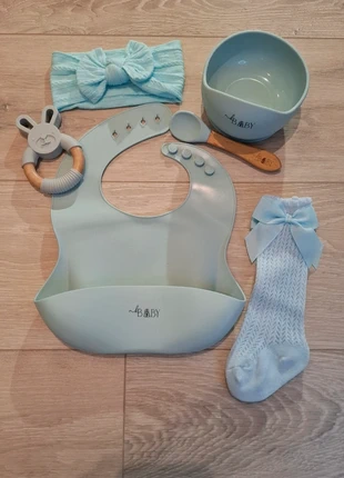 Coffret repas bébé bleu – NK Baby – complet & prêt à offrir, estado: Nuevo sin etiquetas, 25,00 €, 26,95 € Protección al comprador incluida