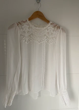 Rosemunde blouse Off White met kant maat S, marca: Rosemunde, estado: Muy bueno, tamaño: S / 36 / 8, 15,00 €, 16,45 € Protección al comprador incluida