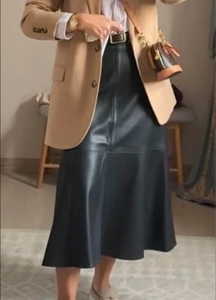 Mango leren A lijn rok nieuw, merk: Mango, staat: Nieuw met prijskaartje, maat: S / 36 / 8, € 25,00, € 26,95 inclusief Kopersbescherming