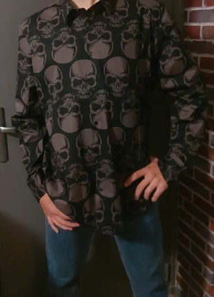 Chemise Vintage Tête de Mort - Style Rock & Roll / Skull Design, brand: Rainbow, condition: Very good, size: L, €10.00, €11.20 includes Buyer Protection