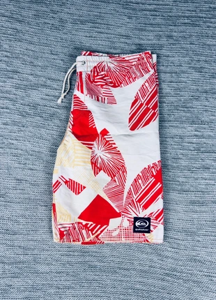 Maillot short de bain QuickSilver M couleur blanc orange jaune logo blanc vintage street wear, brand: Quiksilver, condition: Very good, size: M, €5.00, €5.95 includes Buyer Protection