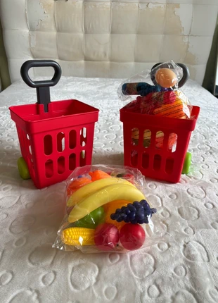 Lot de 2 jouets caddies + 2 sac de fruits dînette, marque: Jeux d'enfants, état: Neuf sans étiquette, taille: Taille unique, 10,00 €, 11,20 € Protection acheteurs incluse