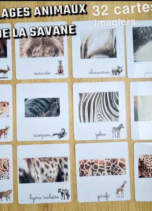 32 imagiers sur les pelages des animaux de la savane/ cartes de nomenclature, brand: Imagier, condition: Very good, size: 4 years / 104 cm, €13.93, €15.33 includes Buyer Protection Pro