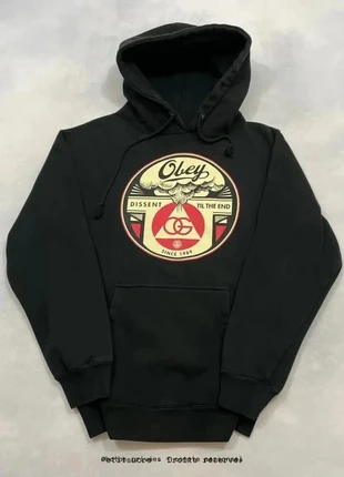 Pull Obey Noir Imprime Obey Dissident Homme coupe Large Hoodie Overisze - Taille S /554R, merk: Obey, staat: Heel goed, maat: S, € 49,00, € 52,15 inclusief Kopersbescherming Pro