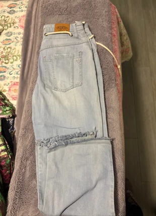 Jeans | Denim claro con cuerda marinera | El vaquero que sube el ánimo y el look, merk: Please, staat: Heel goed, maat: M / 38 / 10, € 8,00, € 9,10 inclusief Kopersbescherming