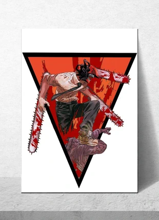 affiche chainsaw man anime movie poster A3, marque: Art, état: Neuf sans étiquette, 9,00 €, 10,15 € Protection acheteurs incluse