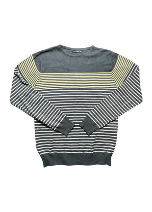 Cedar Wood State - pull ras de cou à rayures / crewneck gris et jaune - S, marque: Cedar Wood State, état: Très bon état, taille: S, 5,00 €, 5,95 € Protection acheteurs incluse