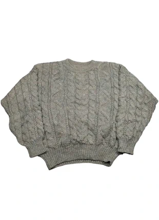 Pull crowneck Aran motif fisherman style old money boxy fit - size XL, brand: Vintage Dressing, condizioni: Ottime, taglia: XL, €79.90, €84.60 include la Protezione acquisti
