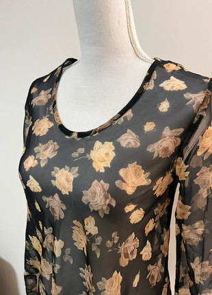 Tunique fleurie en mousseline-Taille 40-, estado: Muito bom, tamanho: L / 40 / 12, €2.95, €3.80 inclui Proteção do Comprador