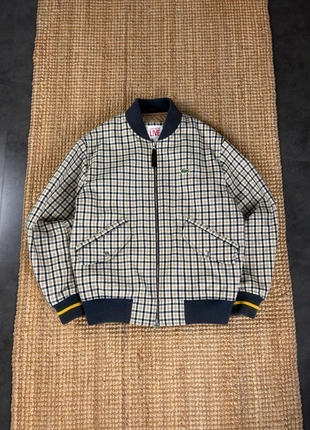 Veste Bomber à Carreaux Bleu Marine, Blanc et Beige Lacoste Live Taille M, marke: Lacoste, zustand: Sehr gut, größe: M, 130,00 €, 137,20 € beinhaltet Vinted-Käuferschutz Pro
