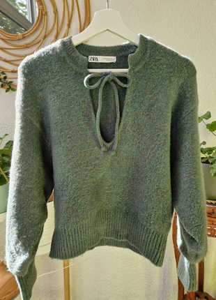 Soft Green Knit Sweater, marca: Zara, estado: Muito bom, tamanho: M / 38 / 10, €18.00, €19.60 inclui Proteção do Comprador