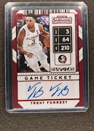 Trent Forrest RC Auto FSU Seminoles NCAA 2020 Panini Contenders DP Game Ticket Red, brand: Panini, condition: Very good, €12.00, €13.30 includes Buyer Protection
