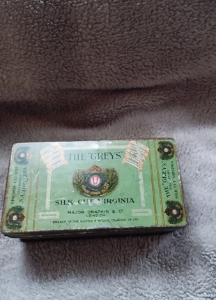 Vintage sigarettenblikje the 'Greys' silk cut Virginia, estado: Bom, €12.50, €13.83 inclui Proteção do Comprador