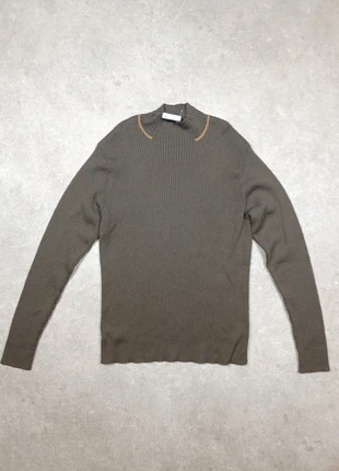 Pull marron côtelé Col camionneur Olly Gan taille M neuf mélange laine mérinos, brand: Olly Gan, condition: New with tags, size: M, €15.00, €16.45 includes Buyer Protection