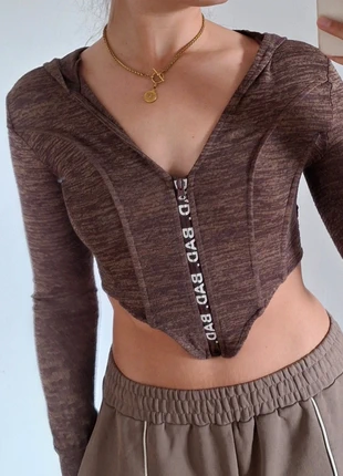 Jacke mit Korsagenstäbchen, merk: Bad Society Club, staat: Heel goed, maat: S / 36 / 8, € 12,00, € 13,30 inclusief Kopersbescherming