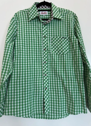 Trachten Hemd, merk: Fuchs, staat: Heel goed, maat: L, € 12,00, € 13,30 inclusief Kopersbescherming