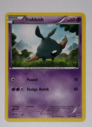 Pokémon Card: Trubbish #64/135 (Pokemon Plasma Storm), brand: Pokémon, condition: New with tags, £0.78, £1.52 includes Buyer Protection