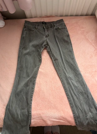 y2k pinstripe low rise waist bootcut flared jeans, brand: Trailer, condition: New without tags, size: M / 10, £9.00, £10.15 includes Buyer Protection