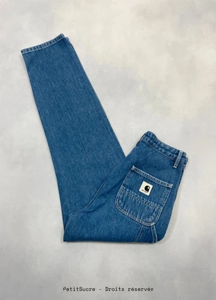 Jean Carhartt wip Bleu W’ Pierce Pant 100% coton Jean Droit Knee Boyfriend - Taille XS w24 #838, marque: Carhartt, état: Très bon état, taille: XS / 34 / 6, 46,00 €, 49,00 € Protection acheteurs (Pro) incluse