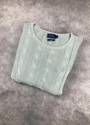 pull torsadé Ralph Lauren - Vert bleuté - Taille M logo broder beige, brand: Ralph Lauren, condition: Very good, size: M / 38 / 10, €40.00, €42.70 includes Buyer Protection