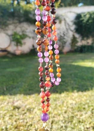 Collier Mala en pierres naturelles, brand: Création Française, condition: Very good, €74.00, €78.40 includes Buyer Protection