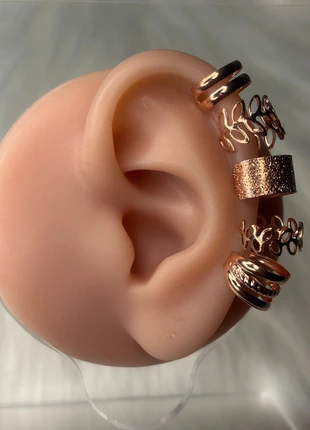 5 Manchettes d'oreille - couleur rose doré cuivré, merk: Rose, staat: Nieuw zonder prijskaartje, € 5,00, € 5,95 inclusief Kopersbescherming