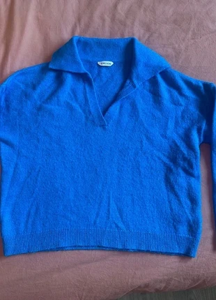 Pull over bleu électrique coll V assez over size manches longues - S, brand: Cache Cache, condition: Very good, size: S / 36 / 8, €5.00, €5.95 includes Buyer Protection
