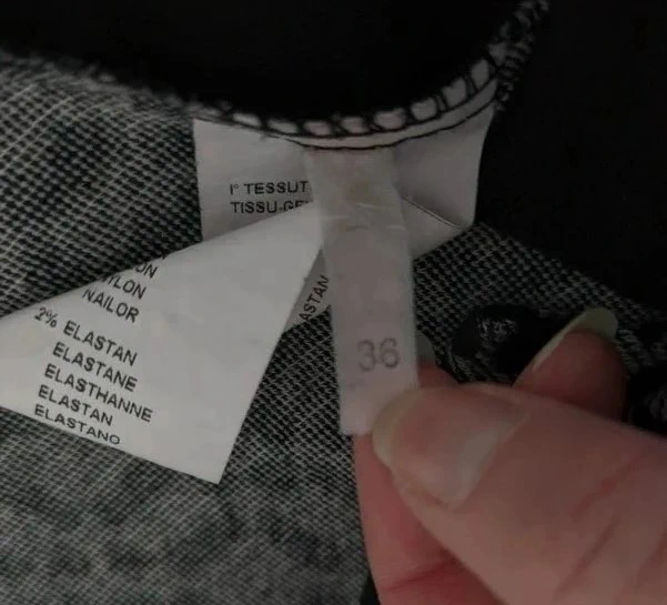 Robe noire et grise manches 3/4 - Ninati - taille 36 - photo numéro 5
