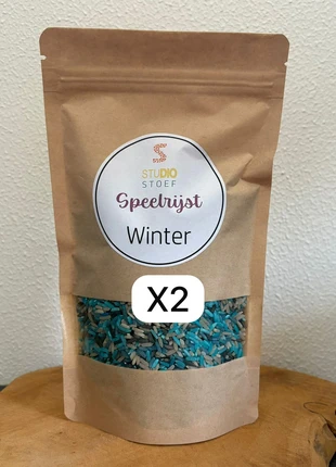 Speelrijst winter x2, staat: Nieuw met prijskaartje, maat: Universeel, € 6,00, € 7,00 inclusief Kopersbescherming