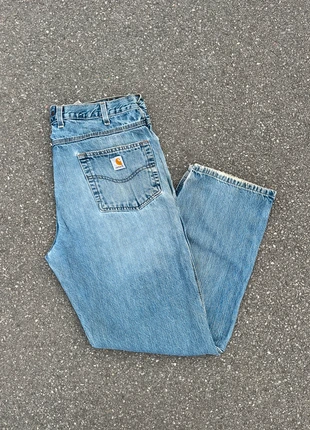 Jean carhartt B213 DKV bleu patiné coupe droite vintage - Taille 38x32, marque: Carhartt, état: Très bon état, taille: W38 | FR 48, 25,00 €, 26,95 € Protection acheteurs (Pro) incluse