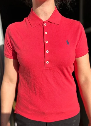 Polo Ralph Lauren rouge Taille M femme comme neuf (logo brodé) QR code, marque: Ralph Lauren, état: Neuf sans étiquette, taille: M / 38 / 10, 29,00 €, 31,15 € Protection acheteurs incluse