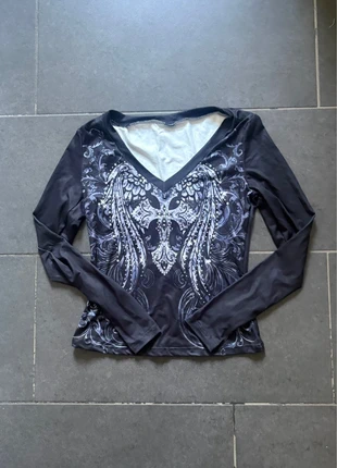 Y2k goth style langarm T-Shirt Größe S, marque: y2k, état: Neuf sans étiquette, taille: S / 36 / 8, 10,99 €, 12,24 € Protection acheteurs incluse